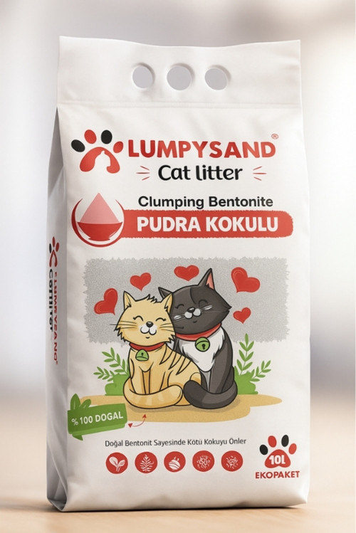Bebe Pudralı Ince Grey White Kedi Kumu 10 Lt