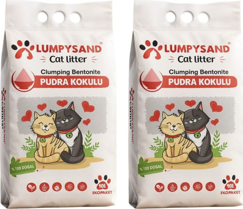 Bebe Pudralı Ince Grey White Kedi Kumu 10 Lt X 2 Adet