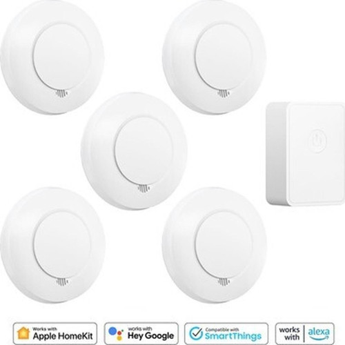 Wi-Fi Uzaktan Kontrollü 5'li Akıllı duman Sensör Kiti