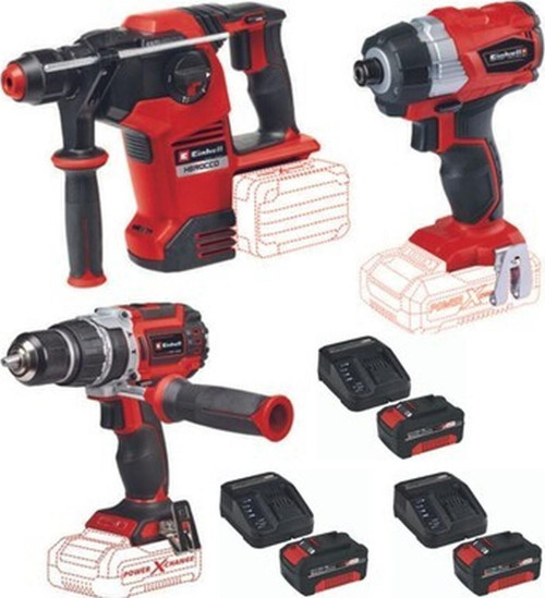 Te-Cı 18 Li Bl Torklu Vidalama Tp-Cd 18/60 Li-I Bl Darbeli Matkap Herocco 36/28 36V Kırıcı Delici 3X4.0AH Akülü Kömürsüz Set
