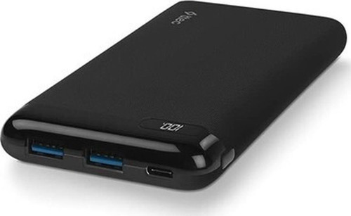 Powerslim LCD Pd 10.000 Mah Taşınabilir Şarj Aleti / Powerbank, Usb-C, Siyah