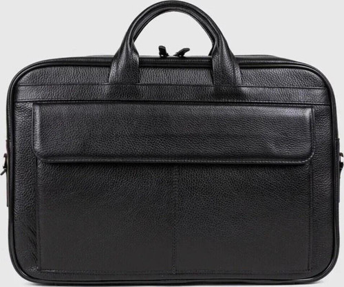 Hakiki Deri Unisex Evrak Çantası Laptop Bölmeli 16\" & 17\" Inç Siyah