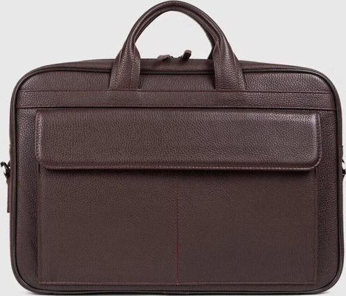 Hakiki Deri Unisex Evrak Çantası Laptop Bölmeli 16\" & 17\" Inç Kahve