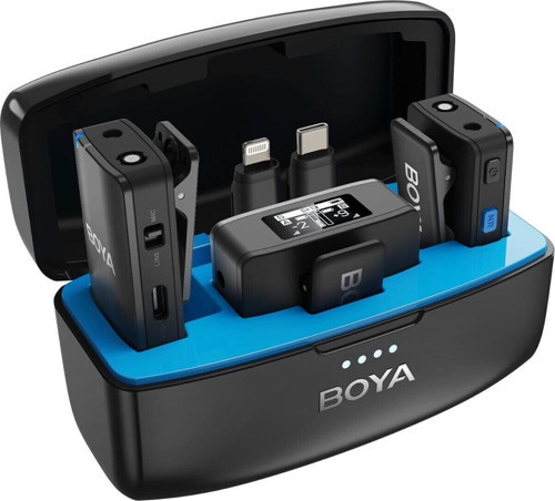 Boyamic All-in-One Kablosuz İkili Kayıt Yaka Mikrofonu Iphone/Android/Kamera Uyumlu maxshtr 105351