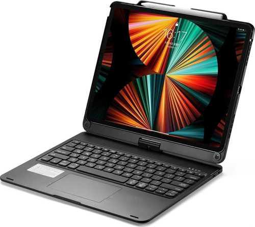 iPad Pro 12.9 (2021) Kılıf Magic Dönen Klavyeli Tablet Kılıf - Siyah - NEO4209-4493