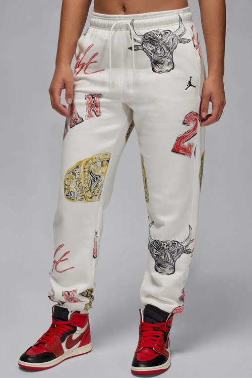 Women's Jordan Brooklyn Fleece Jogger Kadın Eşofman Altı Beyaz