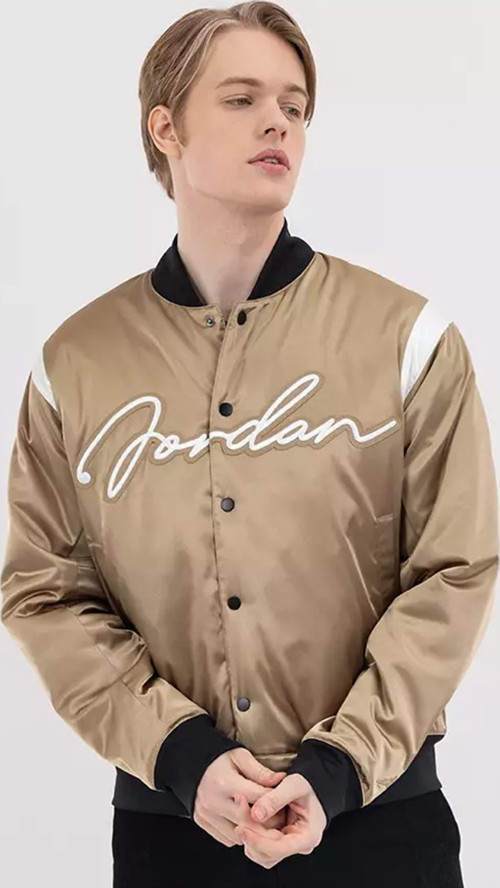 Jordan MVP Varsity Synthetic Fill Jacket Dokuma Bomber Ceket Gold Bej