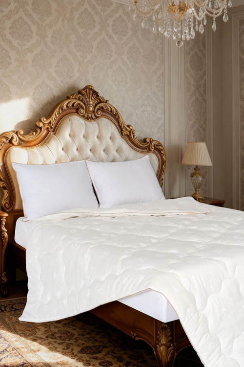 Pure Cotton Tek Kişilik %100 Pamuk Yorgan (155x215 cm) – Doğal, Nefes Alabilen | Bez Çantalı