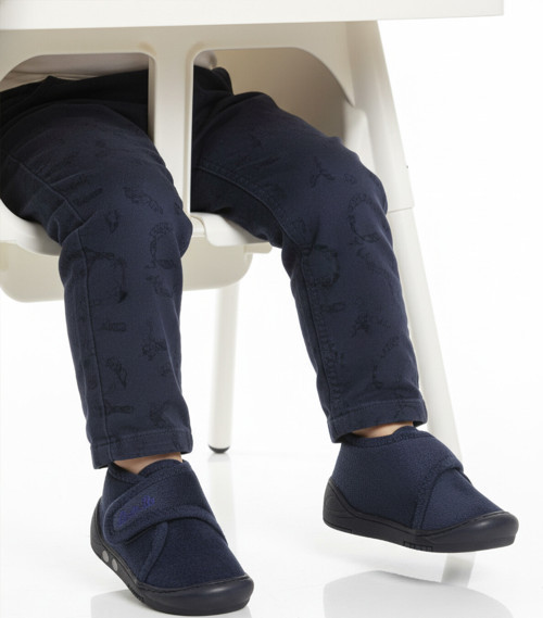 Lacivert Süet Cırtlı Bebek Panduf Ba&Ba 058989 B