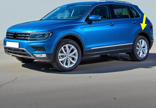 VW Tiguan 2016-2020 Sol Arka Çamurluk Ağzı Plastik Dodik 5NA854819J
