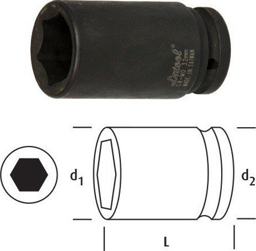 LN34D55 UZUN LOKMA 3/4" 55 mm