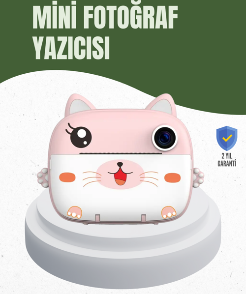 64GB TF Kart Destekli Çoklu Dil Seçeneği Sunan Anında Baskı Kamera