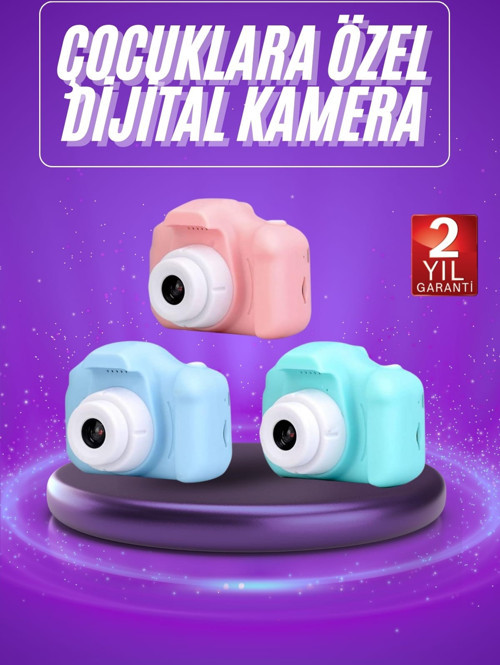Dijital Fotoğraf Makinesi Çocuk Mini 1080p HD Kaliteli Renkli