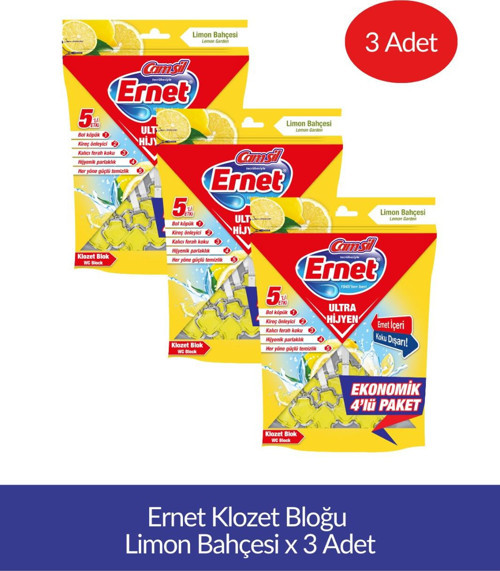Klozet Bloğu Limon Bahçesi 4lü Paket x 3 Adet