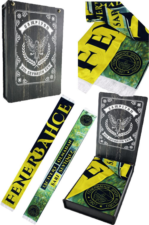 Lisanslı Unisex Lacivert Olmadan Sarı Selvi Lazer Hediyelik Kutu