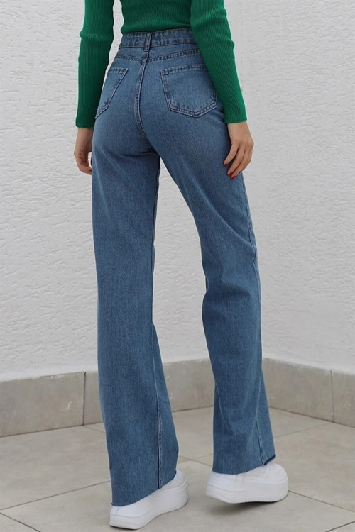 Palazzo Orta Mavi Yüksek Bel Jeans