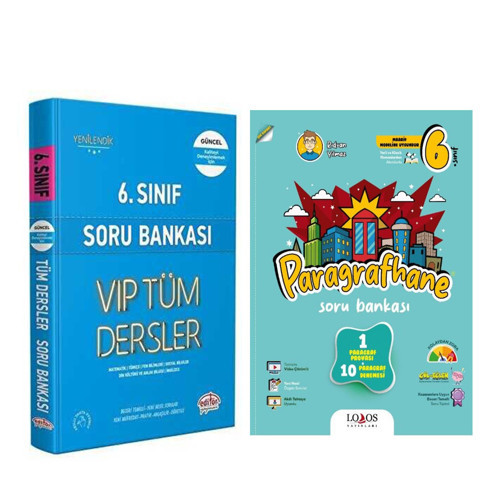 Editör 6. Sınıf VIP Tüm Dersler ve Lodos Paragrafhane Soru Bankası Seti 2 Kitap