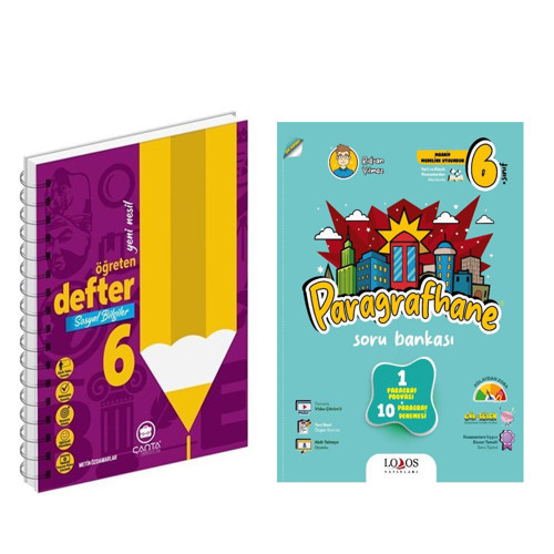 Çanta 6. Sınıf Sosyal Bilgiler Okula Yardımcı Öğreten Defter ve Lodos Paragrafhane Soru Bankası Seti 2 Kitap