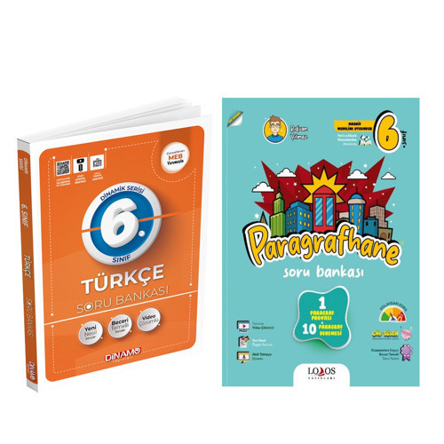 Dinamo Yayınları 6. Sınıf Türkçe ve Lodos Paragrafhane Soru Bankası Seti 2 Kitap