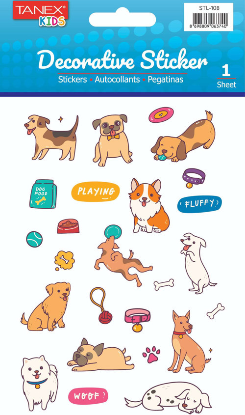 Sevimli Köpek Laklı Etiket STL-108