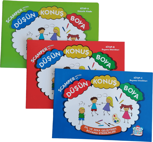 Konuşan Çocuk Scamper Metoduyla Düşün, Konuş, Boya (3'lü Set)