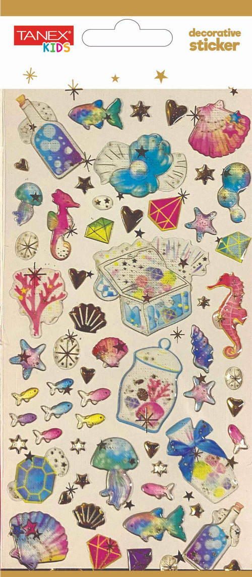 Decorative Sticker-14 Puffy Etiketi TNX-5013