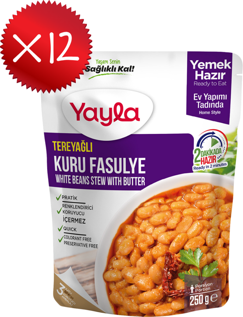 Yemek Hazır Tereyağlı Kuru Fasulye 250 gr x12