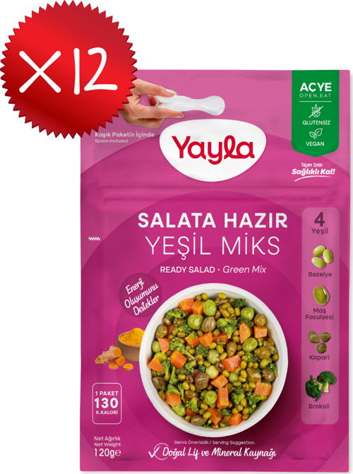 Salata Hazır Yeşil Miks 120 gr x12