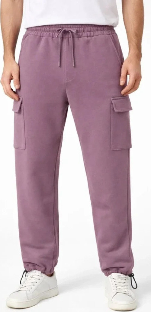 Erkek Baggy Üç İplik Kargo Cepli Eşofman Ayarlanabilir Paça Beli İpli Pantolon