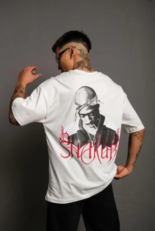Erkek Sırt Baskılı Oversize TShirt
