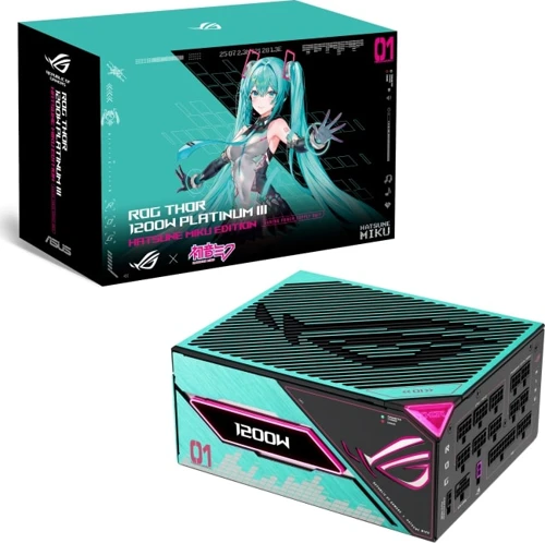 ROG-THOR-1200P3-MIKU 1200W 80+ Platinum 135mm Full Modüler Gaming (Oyuncu) Güç Kaynağı