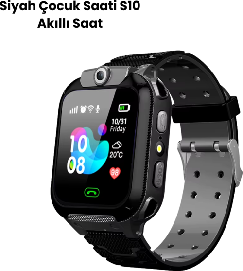 S10 Akıllı Çocuk Saati SİYAH