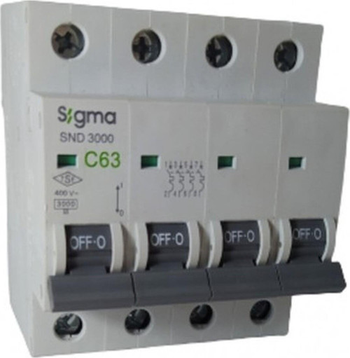 4x63A C/3ka W Otomatik Sigorta 6 Adet