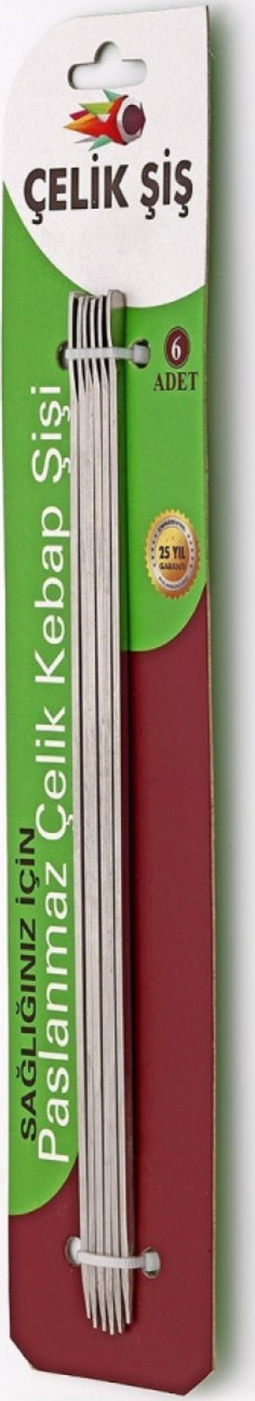 6lı Paket Çelik Çöp Şiş
