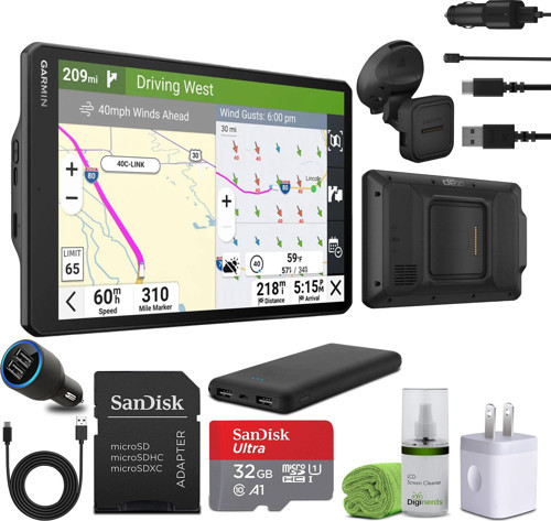 Dezl OTR1020 GPS Kamyon Navigatörü 10" Ekstra Geniş Ekran Dokunmatik Ekran, 32GB SD Bellekli Yarı Kamyon Sürücüsü için Ticari GPS Navigasyon Paketi...