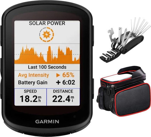 010-02695-20 Edge 840 Solar, Kompakt GPS Bisiklet Bilgisayarı, Yalnızca Cihaz | Resmi ABD Ortak Modeli | Deco Gear 16'sı 1 arada Bisiklet Tamiri Paketi...