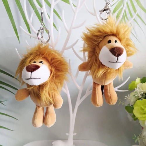 Sevimli Peluş Aslan Anahtarlık Model 16Cm