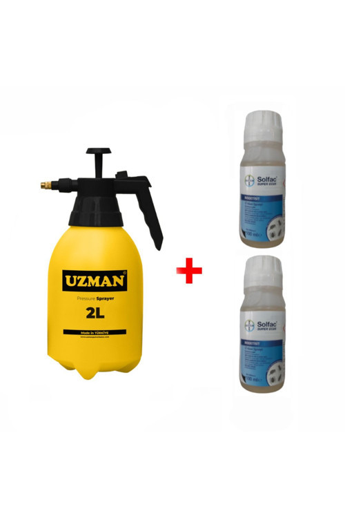 2 Adet Bayer Solfac Super Ec25 100Ml Kene,Pıre Ilaci 2,5 Lt Basınçlı Ilaçlama Pompası
