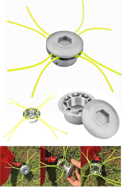 Çok Fonksiyonlu Motorlu Tırpan Ot Çim Biçme Universal Metal Misinalı Başlık Yatay Çim Kesme Aparatı