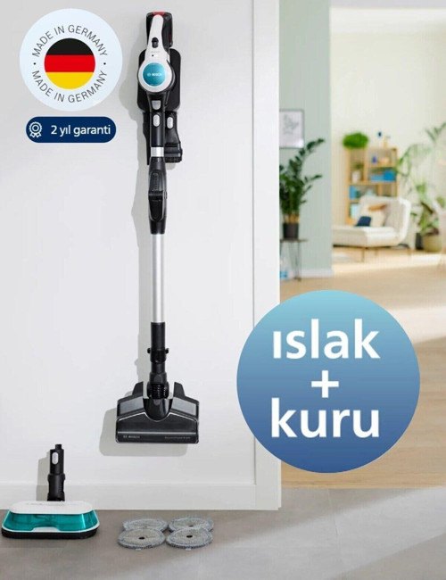 2'si 1 Arada Islak ve Kuru Temizlik, ÇİFT Batarya HEPA Filtre-Unlimited 7 ProHygienic Aqua