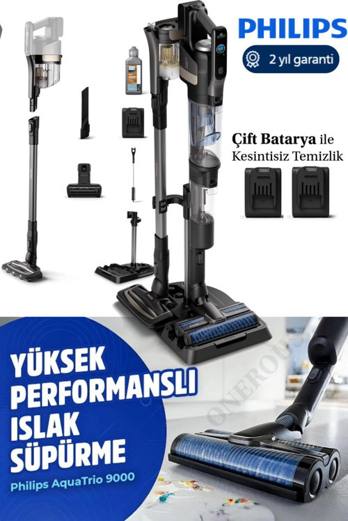 ISLAK &KURU 3 Ürün 1 Arada Elektrikli Dikey Süpürge 9000 Serisi ,Kendini Temizleme Özelliği