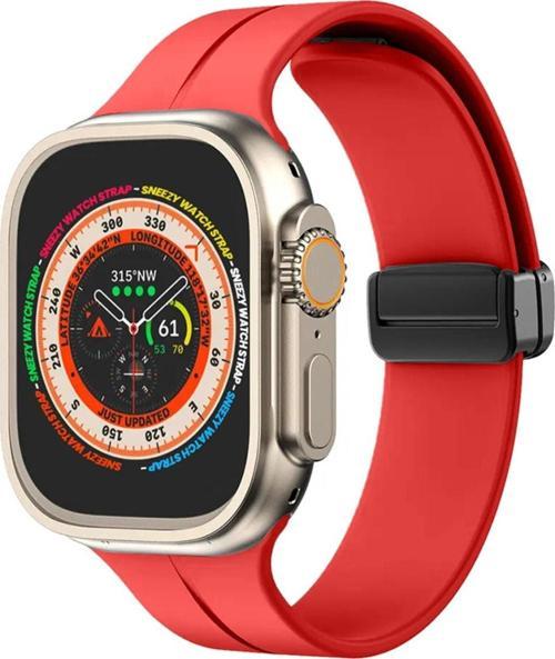 Apple Watch 49Mm Ultra Seri Uyumlu Coastal Manyetik Tokalı Silikon Kordon