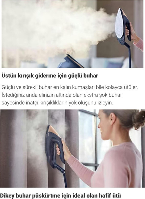 Kameralı Ütü Kumaşı Tanıyan Otomatik Kapanan Ultra Güçlü 3100 W Buhar Kazanlı Ütü