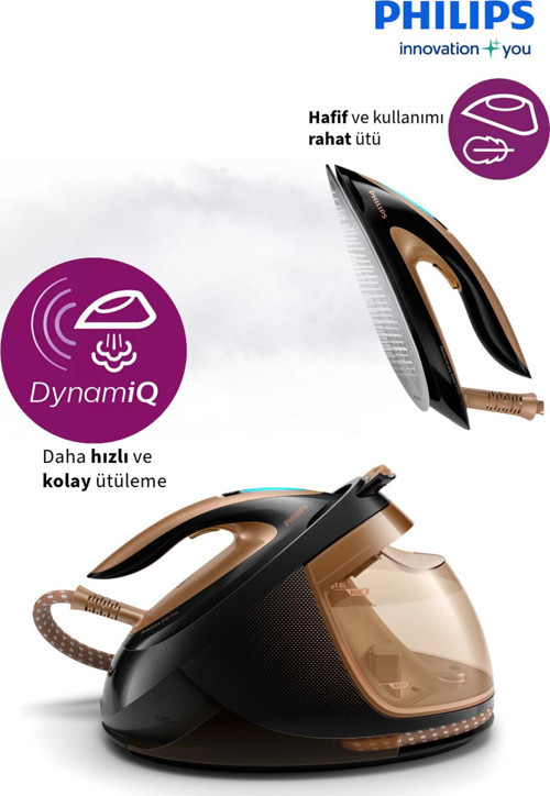 8 Bar, 600 g Şok Buhar, Akıllı Otomatik Buhar Perfect Care Elite Plus 2700 W Buhar Kazanlı Ütü