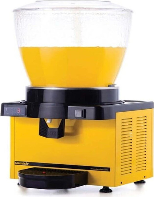 S22.DY Şerbetlik-22 Litre Soğuk Içecek Dispenseri-Fıskiyeli-Dijital-Sarı