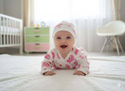 Bebek Baskılı Bereli Alt Üst Takım