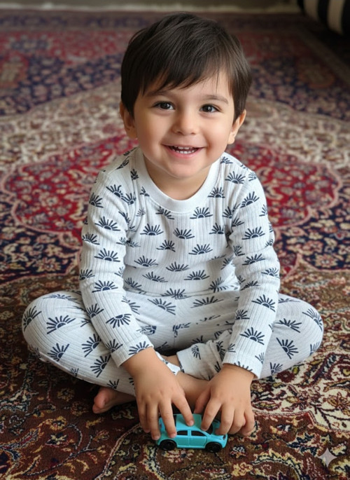 Çocuk Takım Pamuk Baskılı Alt Üstü Takım 1-3 Yaş