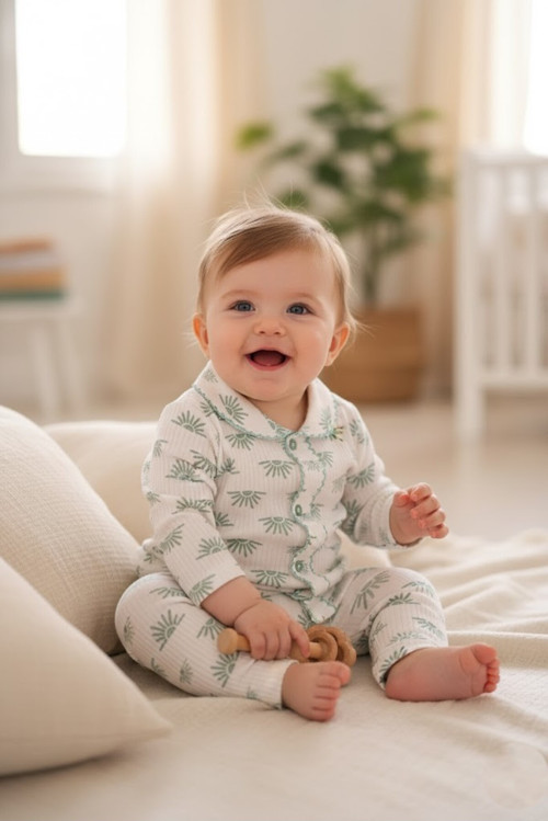 Bebek Uzun Kollu Oya Detaylı Mevsimlik Alt Üst Takım