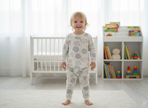 Çocuk Takım Pamuk Baskılı Alt Üstü Takım 1-3 Yaş