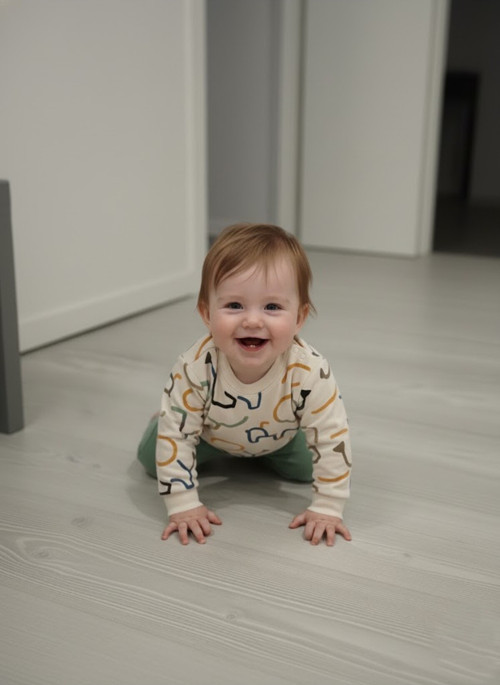 Çocuk Unisex Baskılı Uzun Kollu Mevsimlik İkili Alt Üst Takım